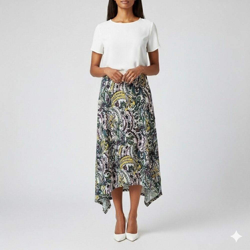 CHAUS New York Blouse Women’s XL Ivory Floral Top Style NWT